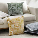 Kishi Beige Throw Pillow