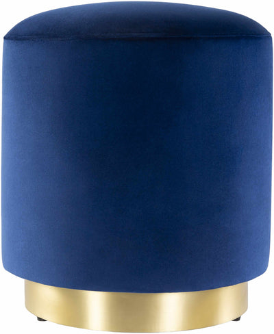 Cabaluay Dark Blue Velvet Ottoman Pouf