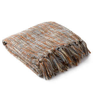 Changling Burnt Orange Throw Blanket