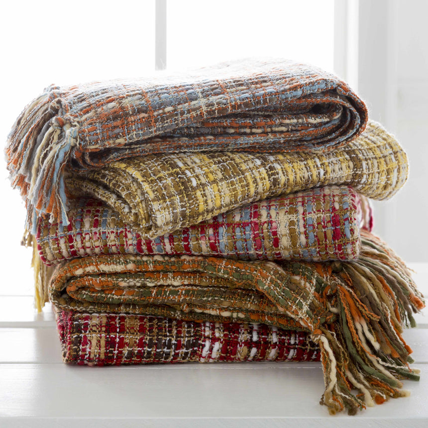 Changling Burnt Orange Throw Blanket