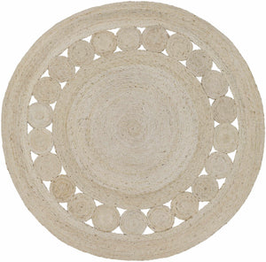 Stafford Bleached Jute Round Rug - Clearance