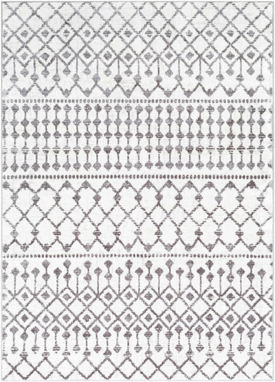 Chanhassen White/Charcoal Trellis Rug - Clearance