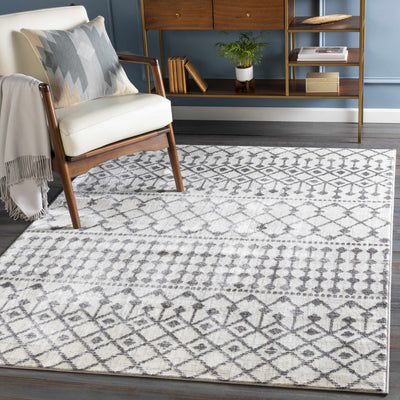 Chanhassen White/Charcoal Trellis Rug - Clearance