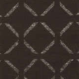 Close-up of the Charty hand woven area carpet featuring a dark brown and off white diamond pattern. Swatch