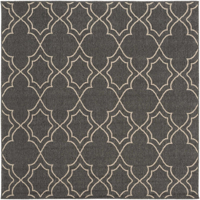 Unique Black Lattice Trellis Outdoor Rug