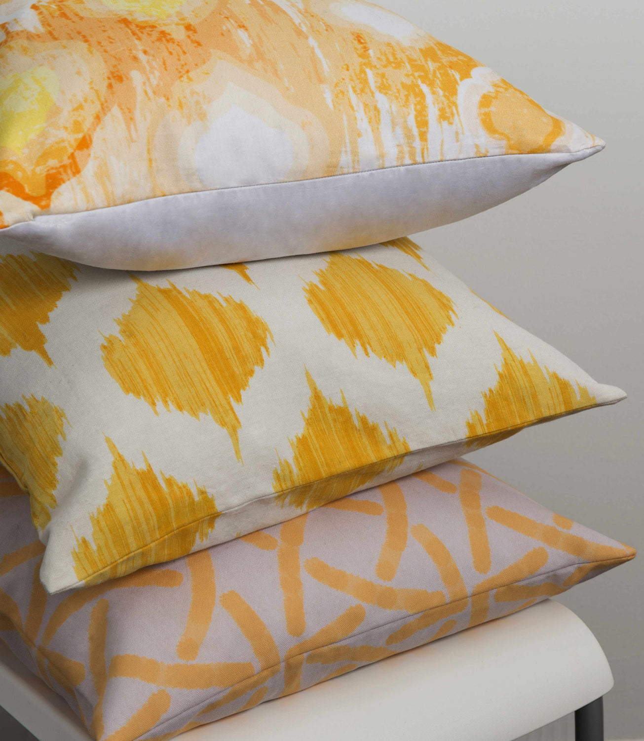 Bryant Yellow Ikat Throw Pillow - Clearance