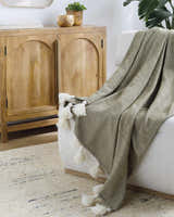Camabatela Olive Throw Blanket