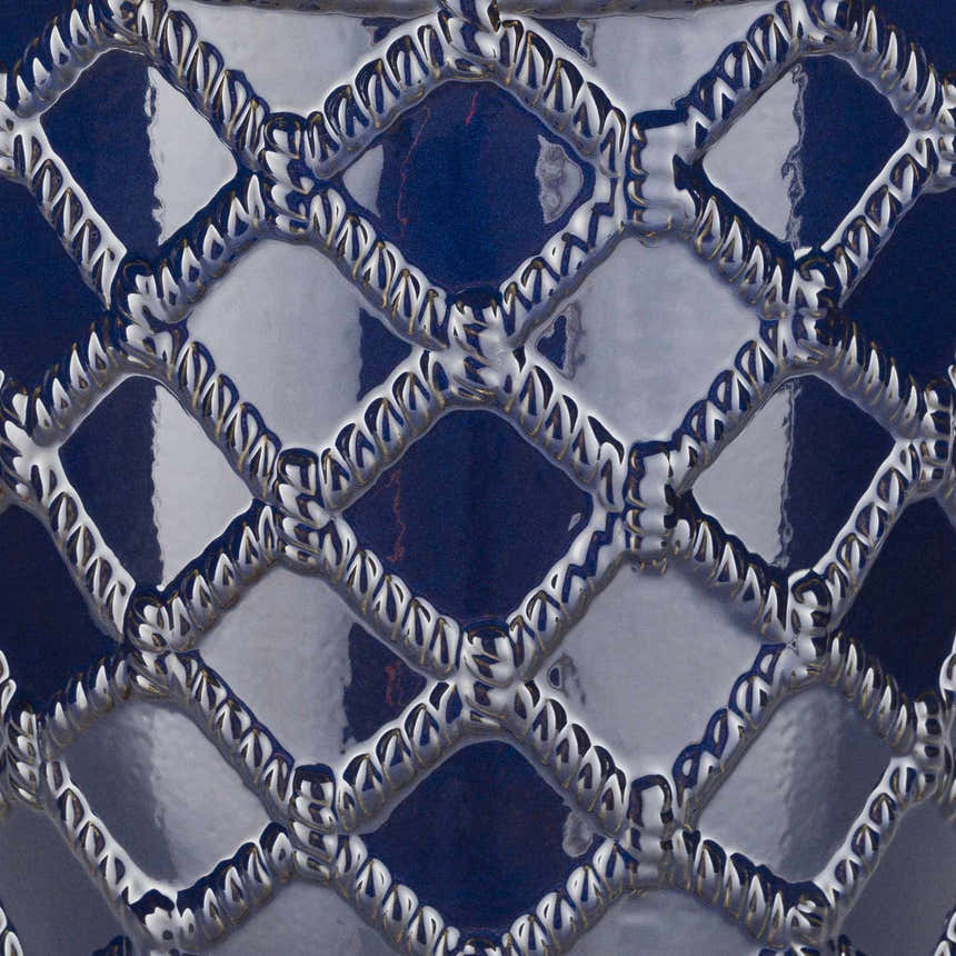 Navy Navy Ceramic Stool Table