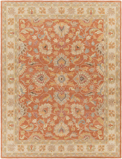 Cherryfield Hand Tufted Burnt Orange 1124 Wool Carpet