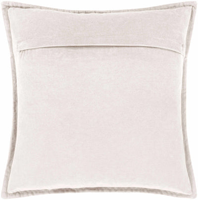 Christine Beige Square Throw Pillow