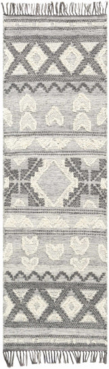 Gakona High-Low Cream&Charcoal Wool Rug - Clearance