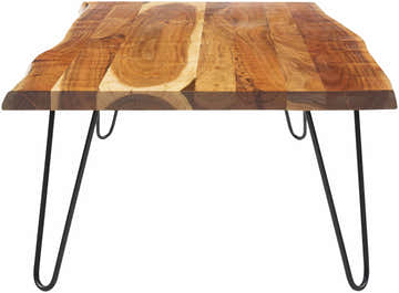 Chulakivka Acacia Wood Industrial Coffee Table