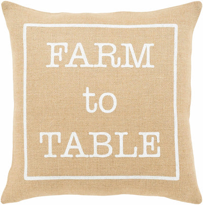 Farm to Table - Jute Square Pillow Cover - Clearance