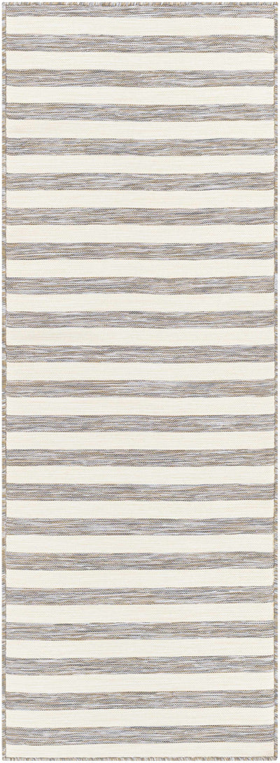 Bongaree Gray Striped Outdoor Carpet - Clearance