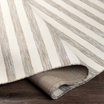 Bongaree Gray Striped Outdoor Carpet - Clearance