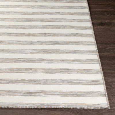 Bongaree Gray Striped Outdoor Carpet - Clearance