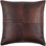 Colman Dark Brown Square Throw Pillow