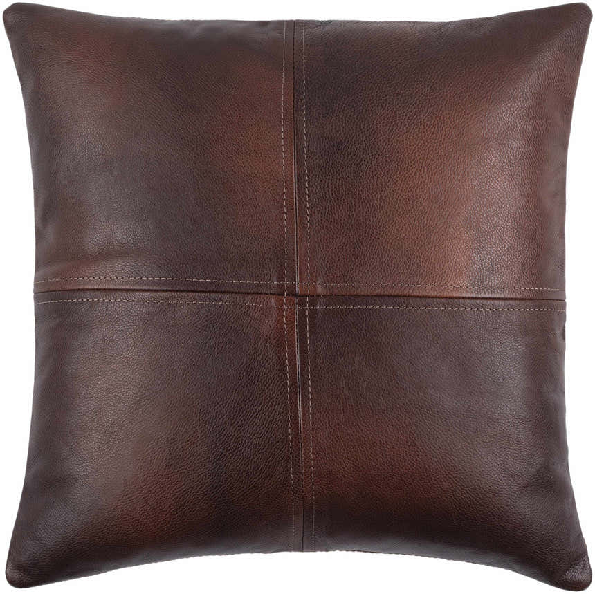 Colman Dark Brown Square Throw Pillow