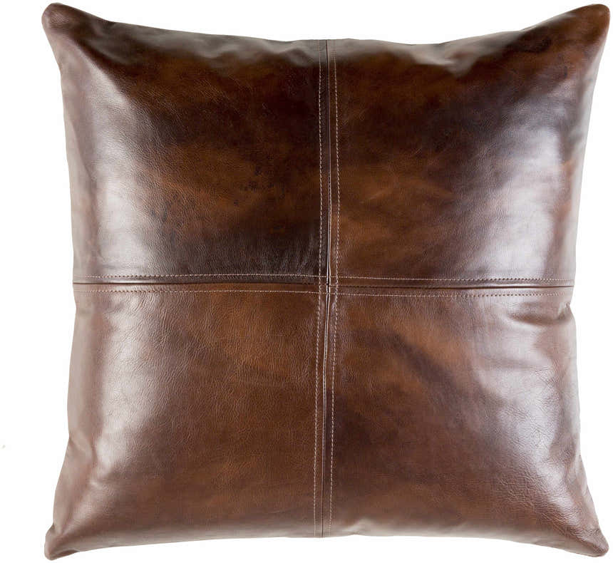 Colman Dark Brown Square Throw Pillow