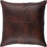 Colman Dark Brown Square Throw Pillow