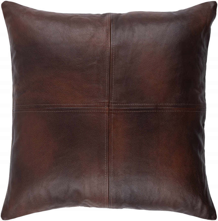 Colman Dark Brown Square Throw Pillow