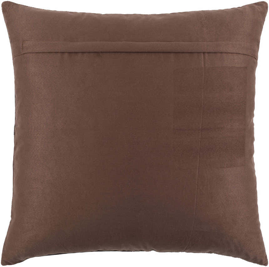Colman Dark Brown Square Throw Pillow