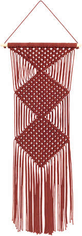 Columbio Rust Macramé Wall Hanging Decor - Clearance