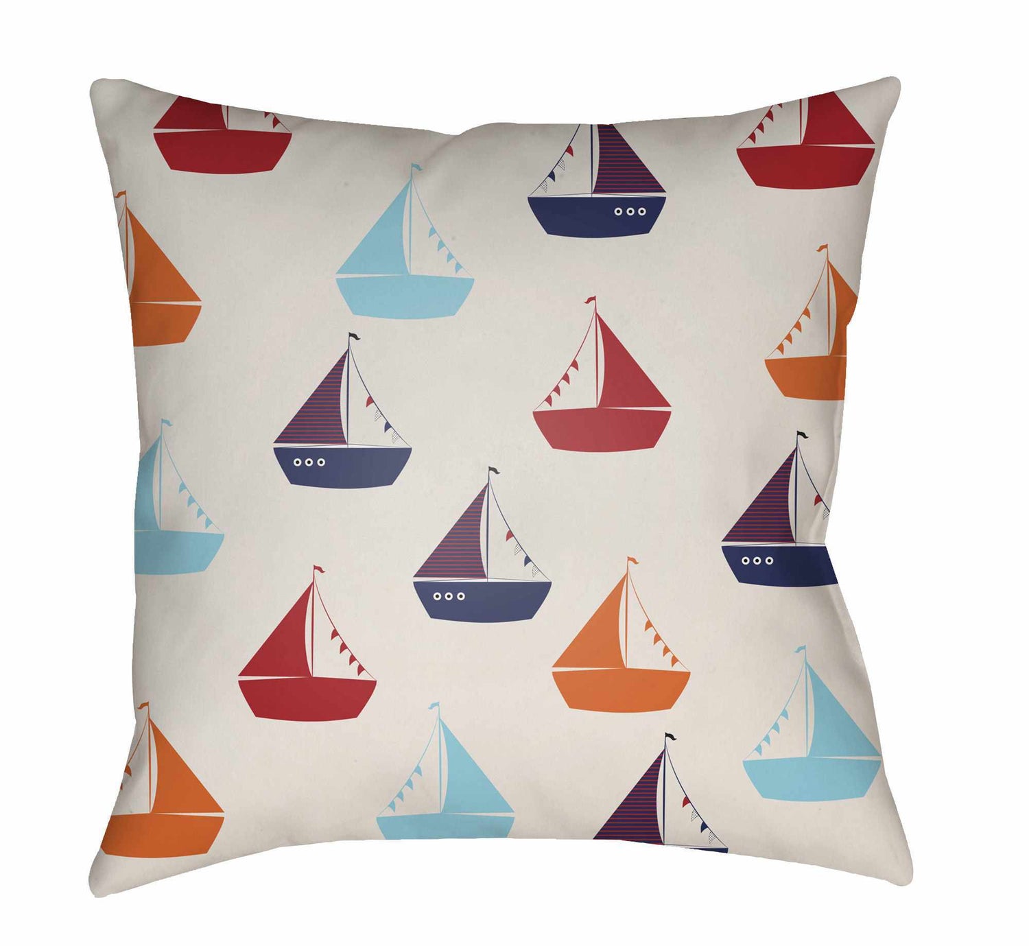Kids Sailor Decorative Nursery Blue Outdoor Throw Pillow