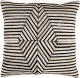 Kavren Cream Diamond Rustic Lodge Hair On Hide Accent Pillow - Clearance