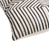 Kavren Cream Diamond Rustic Lodge Hair On Hide Accent Pillow - Clearance
