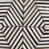 Kavren Cream Diamond Rustic Lodge Hair On Hide Accent Pillow - Clearance