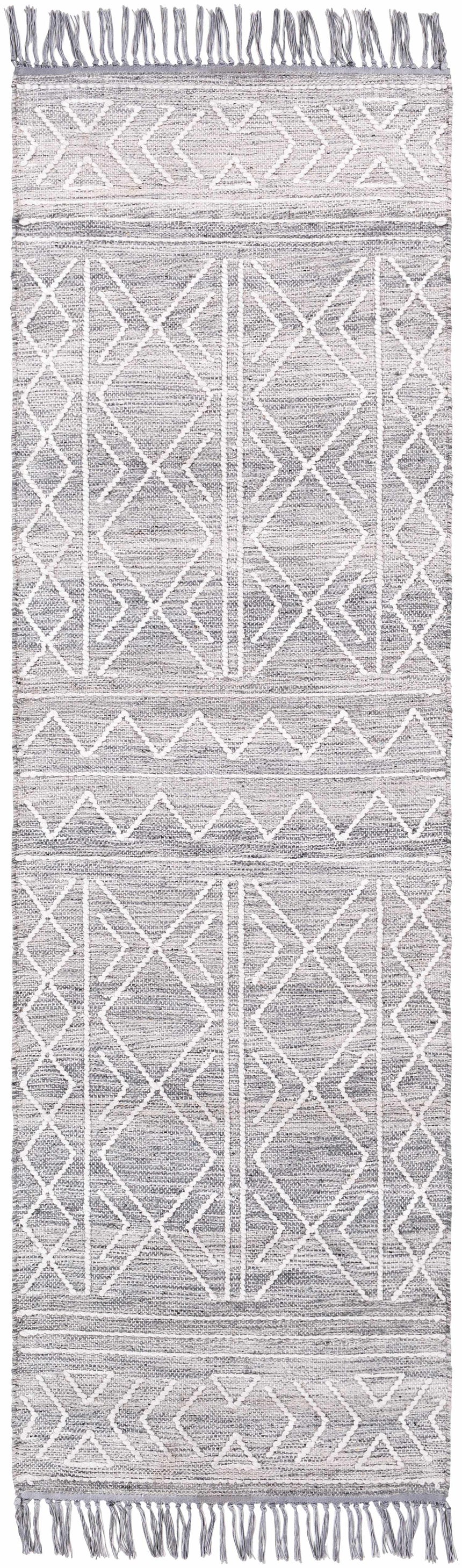 Gray Clintwood Wool Tassel Carpet - Clearance