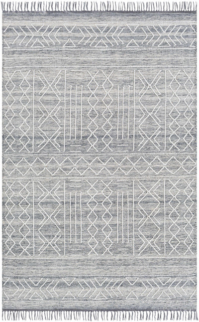 Gray Clintwood Wool Tassel Carpet - Clearance