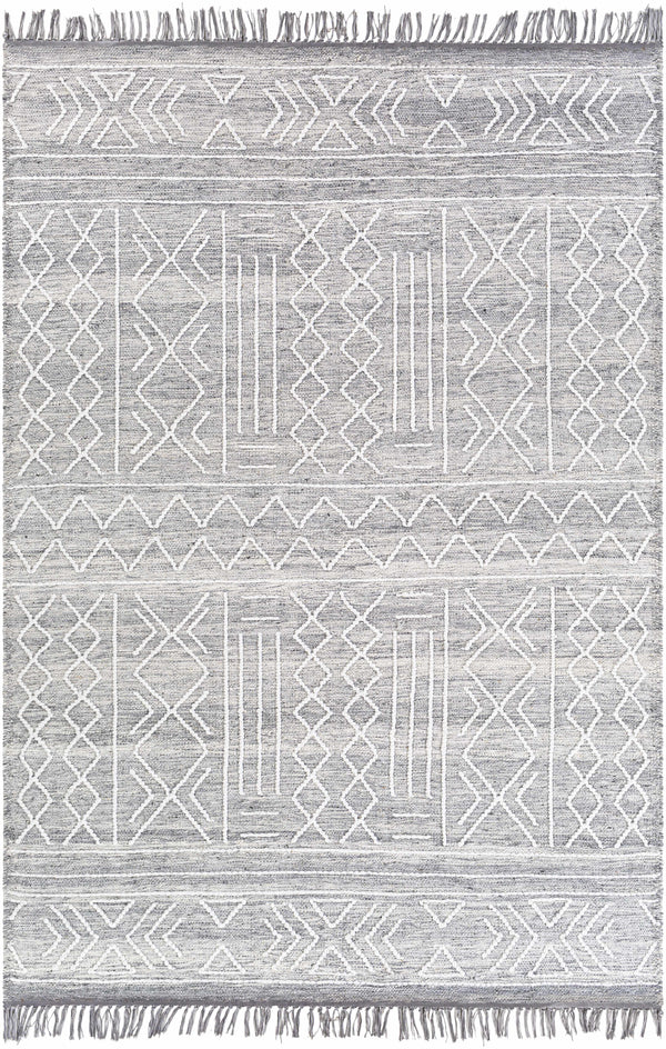 Gray Clintwood Wool Tassel Carpet - Clearance