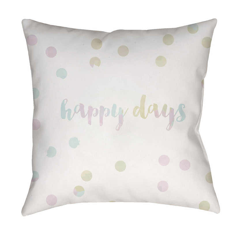 Kids Happy Days Decorative Nursery Outdoor Throw Pillow