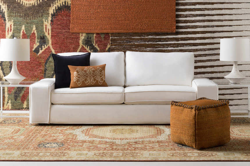 Castiadas Rust Geometric Pouf