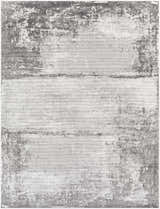 Close-up of the Coombs Area Rug: charcoal, gray, and light gray abstract pattern with horizontal lines. Design-Rectangle-710102