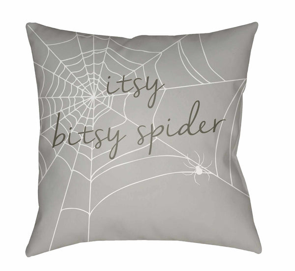 Halloween Spider Gray Throw Pillow