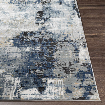 Campsall Abstract Blue Rug