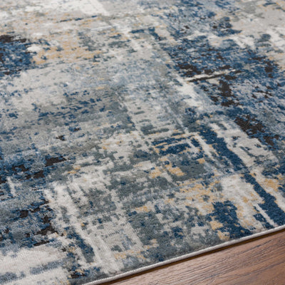 Campsall Abstract Blue Rug