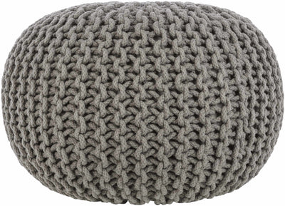 Issenheim Gray Cotton Pouf