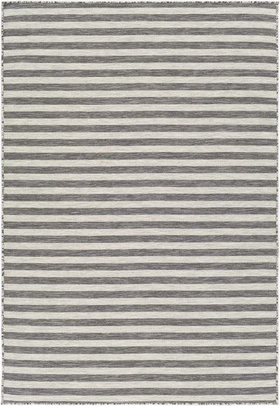 Bongaree Black&Gray Striped Flatweave Carpet - Clearance