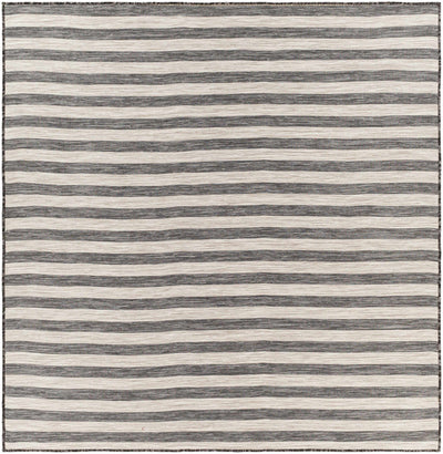 Bongaree Black&Gray Striped Flatweave Carpet - Clearance