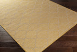 Unique Outdoor Trellis Area Rug, Mustard Yellow - Clearance