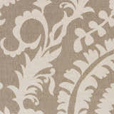 Close-up of Collegeport Area Rug showing light beige floral pattern on a light brown background. Swatch