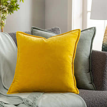 Coningsby Mustard Square Throw Pillow - Clearance