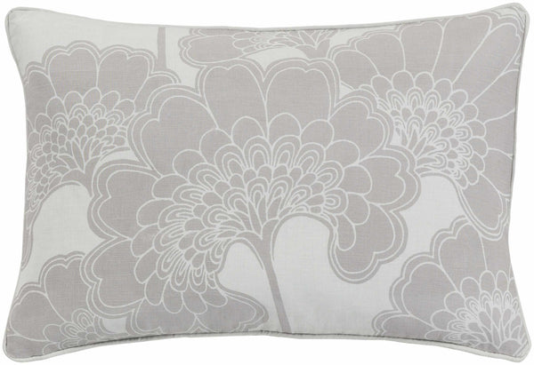 Cookley Gray Floral Throw Pillow - Clearance