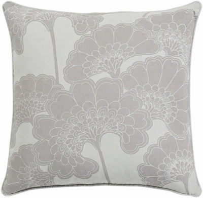 Cookley Gray Floral Throw Pillow - Clearance