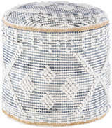 Coombabah Blue and White Cylinder Pouf