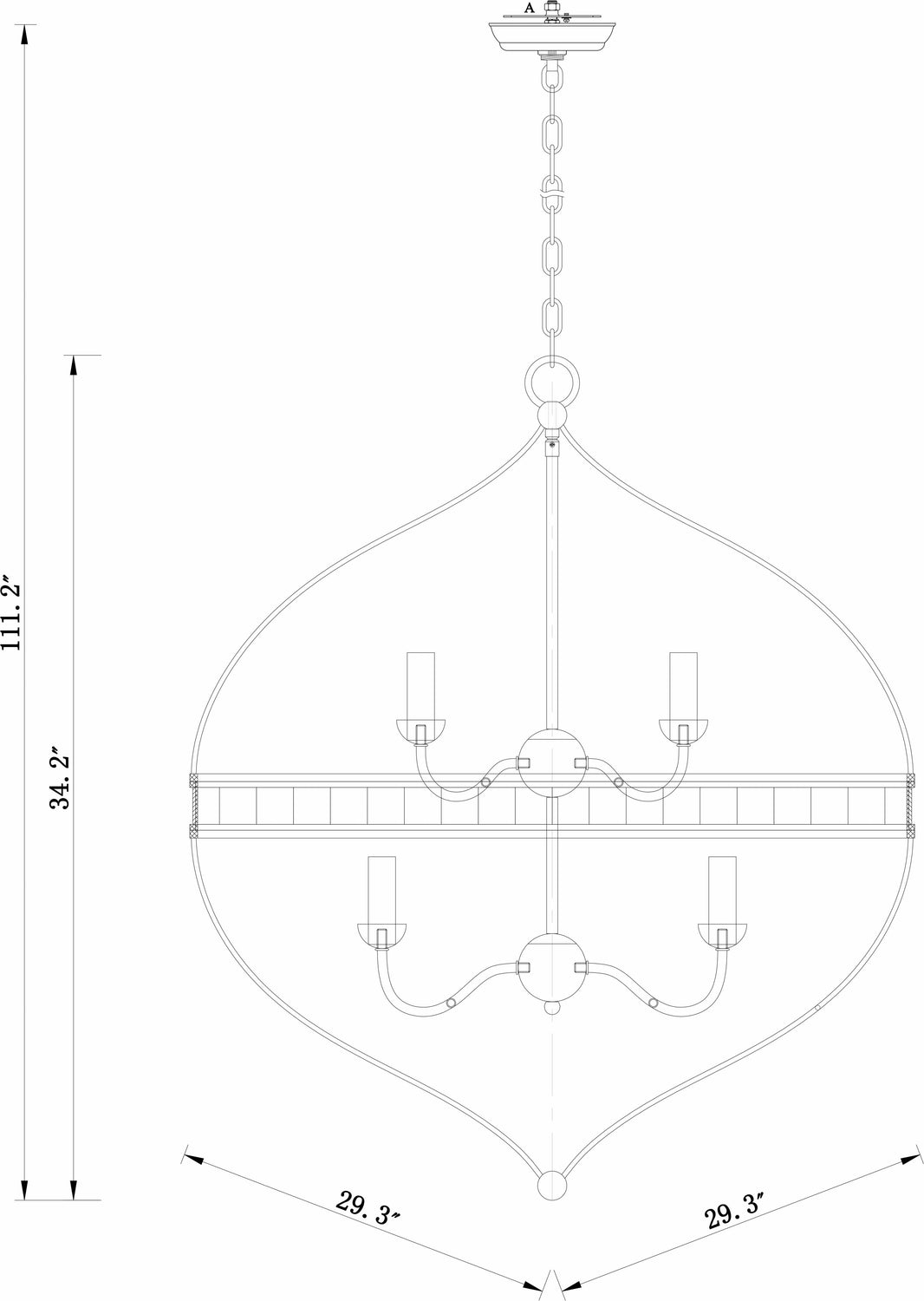 Corunna Ceiling Light - Clearance